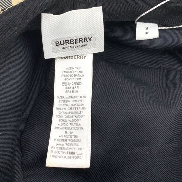 Burberry Classic Checkered Cotton Fishermans Hat Brown Casual Style Brim 6cm Cir - Picture 2 of 9